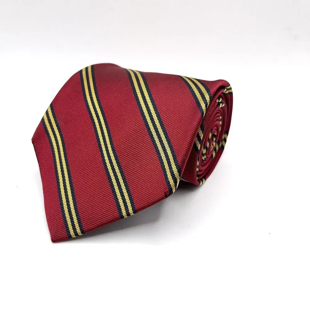 Brooks Brothers Makers Men's Red Blue Gold Stripes 55